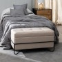 Coffre 82 x 42 x 44 cm Tissu Synthétique Métal