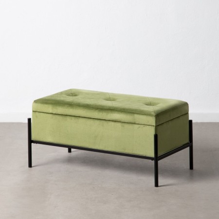 Coffre 83 x 40 x 43 cm Tissu Synthétique Métal