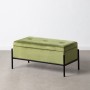 Coffre 83 x 40 x 43 cm Tissu Synthétique Métal