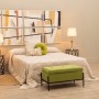Coffre 83 x 40 x 43 cm Tissu Synthétique Métal