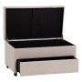 Coffre 95 x 50 x 50 cm Tissu Synthétique Bois