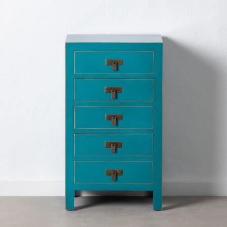 Mesita de Noche 44 x 34 x 77 cm Azul Madera DMF