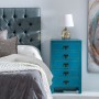 Mesita de Noche 44 x 34 x 77 cm Azul Madera DMF