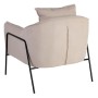 Fauteuil 76,5 x 70 x 74 cm Tissu Synthétique Beige Métal