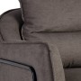 Fauteuil 76,5 x 70 x 74 cm Tissu Synthétique Métal Gris foncé