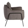 Fauteuil 76,5 x 70 x 74 cm Tissu Synthétique Métal Gris foncé