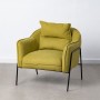 Fauteuil 76,5 x 70 x 74 cm Tissu Synthétique Métal Vert