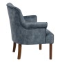 Fauteuil 77 x 64 x 88 cm Tissu Synthétique Bois Bleu clair