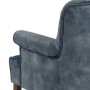 Fauteuil 77 x 64 x 88 cm Tissu Synthétique Bois Bleu clair