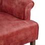 Fauteuil 77 x 64 x 88 cm Tissu Synthétique Bois Rouge foncé