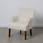 Fauteuil 77 x 64 x 88 cm Tissu Synthétique Bois Crème