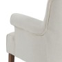 Fauteuil 77 x 64 x 88 cm Tissu Synthétique Bois Crème