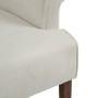 Fauteuil 77 x 64 x 88 cm Tissu Synthétique Bois Crème