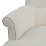 Fauteuil 77 x 64 x 88 cm Tissu Synthétique Bois Crème