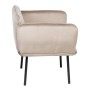 Fauteuil Tissu Synthétique Beige Métal