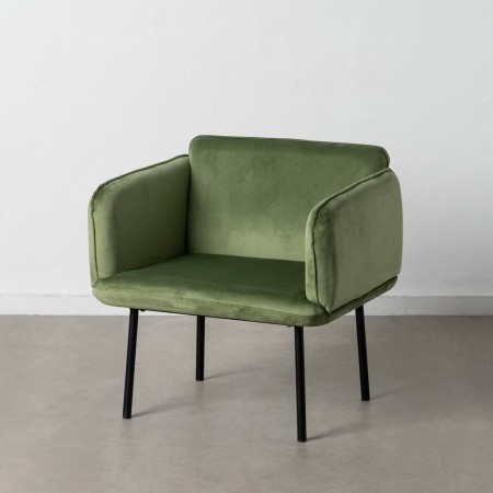 Fauteuil Tissu Synthétique Métal Vert clair