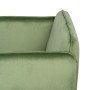 Fauteuil Tissu Synthétique Métal Vert clair