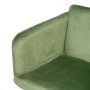 Fauteuil Tissu Synthétique Métal Vert clair