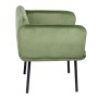 Fauteuil Tissu Synthétique Métal Vert clair