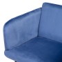 Sillón Tejido Sintético Azul Metal