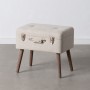 Coffre 50 x 35 x 45 cm Tissu Synthétique Bois
