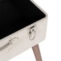 Coffre 50 x 35 x 45 cm Tissu Synthétique Bois