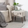 Coffre 50 x 35 x 45 cm Tissu Synthétique Bois