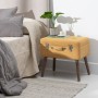 Coffre 50 x 35 x 45 cm Tissu Synthétique Bois