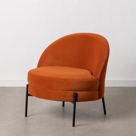 Sillón 71 x 73 x 72 cm Tejido Sintético Madera Naranja