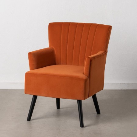 Fauteuil 63 x 50 x 83 cm Tissu Synthétique Bois Orange