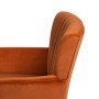 Fauteuil 63 x 50 x 83 cm Tissu Synthétique Bois Orange