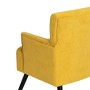 Fauteuil 63 x 50 x 83 cm Tissu Synthétique Bois Jaune