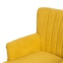 Fauteuil 63 x 50 x 83 cm Tissu Synthétique Bois Jaune