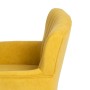 Fauteuil 63 x 50 x 83 cm Tissu Synthétique Bois Jaune