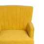 Fauteuil 63 x 50 x 83 cm Tissu Synthétique Bois Jaune