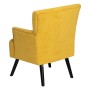 Fauteuil 63 x 50 x 83 cm Tissu Synthétique Bois Jaune