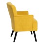 Sillón 63 x 50 x 83 cm Tejido Sintético Madera Amarillo