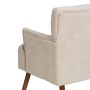 Fauteuil 63 x 50 x 83 cm Tissu Synthétique Beige Bois