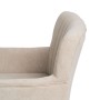 Fauteuil 63 x 50 x 83 cm Tissu Synthétique Beige Bois