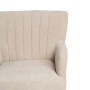 Fauteuil 63 x 50 x 83 cm Tissu Synthétique Beige Bois