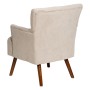 Fauteuil 63 x 50 x 83 cm Tissu Synthétique Beige Bois