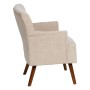 Fauteuil 63 x 50 x 83 cm Tissu Synthétique Beige Bois