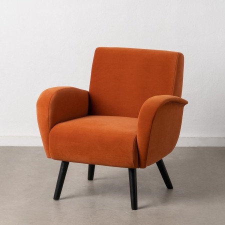 Fauteuil 72 x 71 x 81 cm Tissu Synthétique Bois Orange