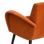 Fauteuil 72 x 71 x 81 cm Tissu Synthétique Bois Orange