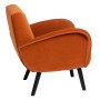 Fauteuil 72 x 71 x 81 cm Tissu Synthétique Bois Orange