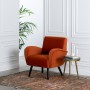 Fauteuil 72 x 71 x 81 cm Tissu Synthétique Bois Orange