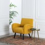 Fauteuil 72 x 71 x 81 cm Tissu Synthétique Bois Jaune