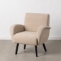 Fauteuil 72 x 71 x 81 cm Tissu Synthétique Beige Bois