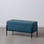 Coffre 83 x 40 x 43 cm Tissu Synthétique Métal