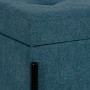 Coffre 83 x 40 x 43 cm Tissu Synthétique Métal